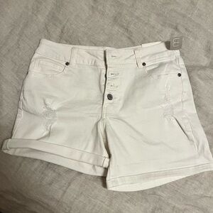 NWT White denim shorts